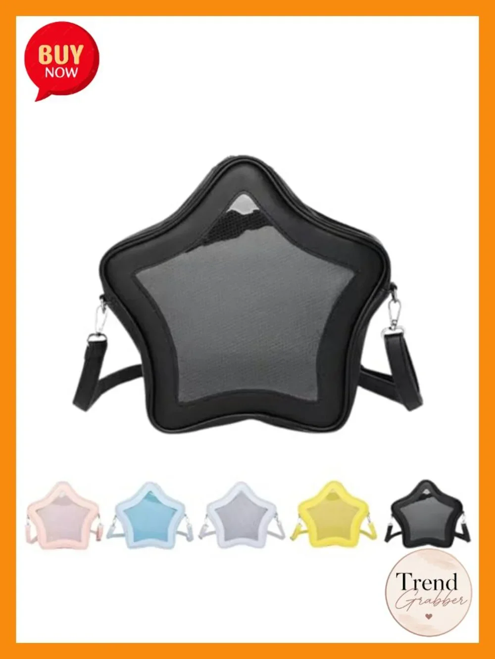 Kawaii Star-Shaped Backpack - Large Capacity, Waterproof Lightweight Crossbody